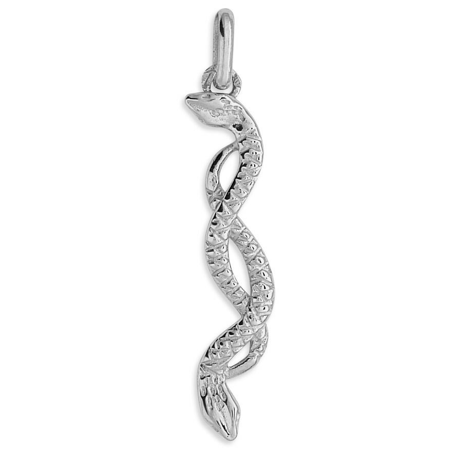Photo de Pendentif serpent - Or blanc 9ct
