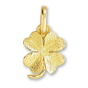 Photo de Pendentif trèfle 4 feuilles - Or jaune 18ct