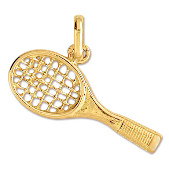 Photo de Pendentif raquette de tennis - Or jaune 9ct