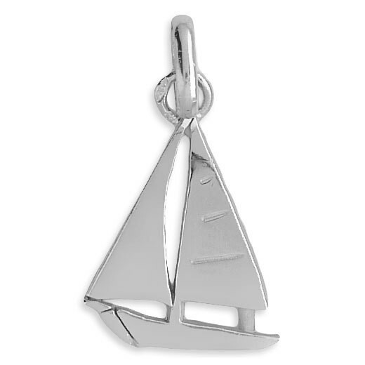 Photo de Pendentif voilier - Or blanc 18ct