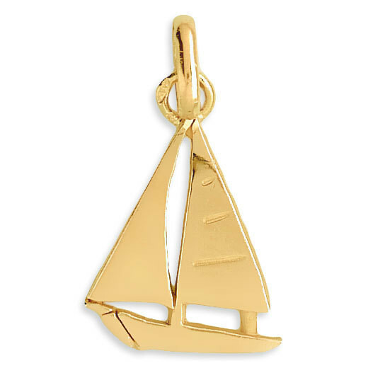 Photo de Pendentif voilier - Or jaune 9ct