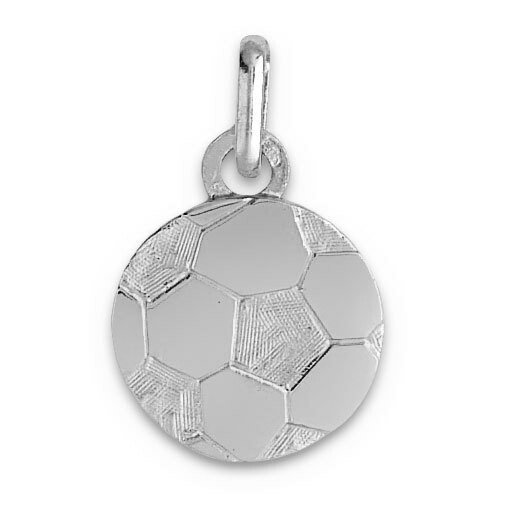 Photo de Pendentif ballon de foot - Or blanc 9ct