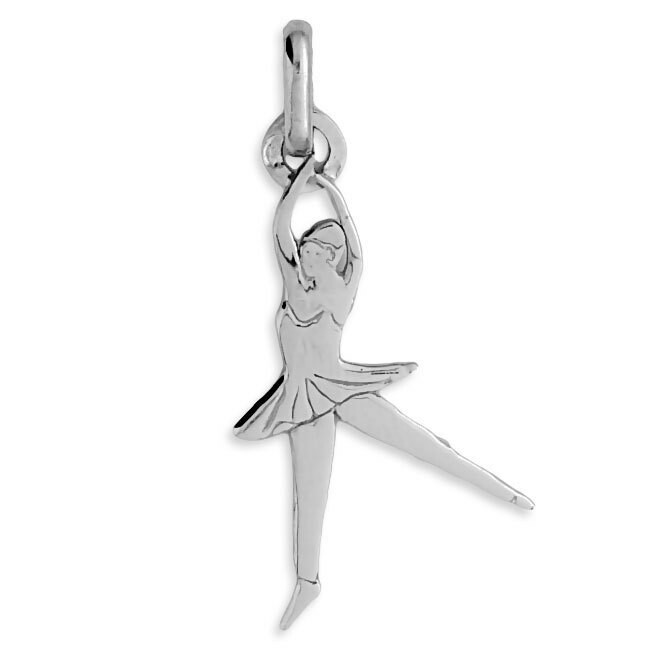 Photo de Pendentif danseuse - Or blanc 9ct