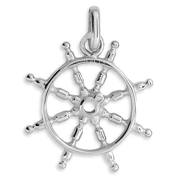 Photo de Pendentif barre de bateau - Or blanc 9ct