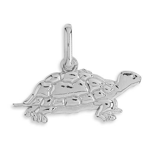 Photo de Pendentif tortue - Or blanc 9ct