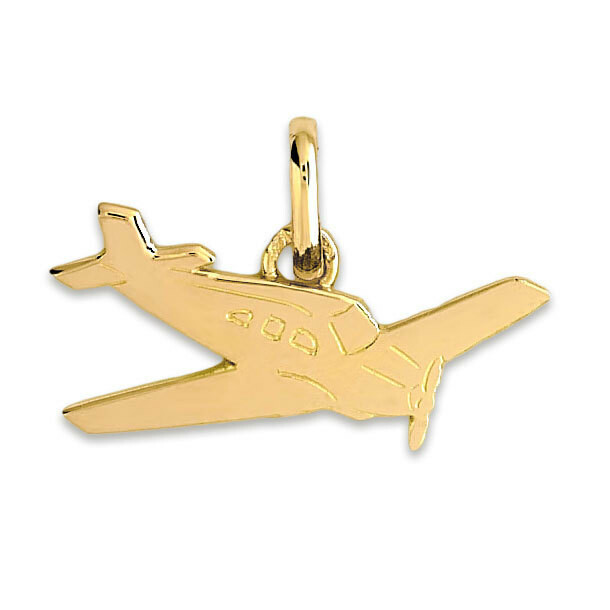 Photo de Pendentif avion - Or jaune 18ct