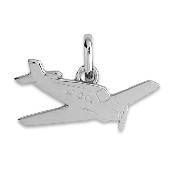 Photo de Pendentif avion - Or blanc 18ct
