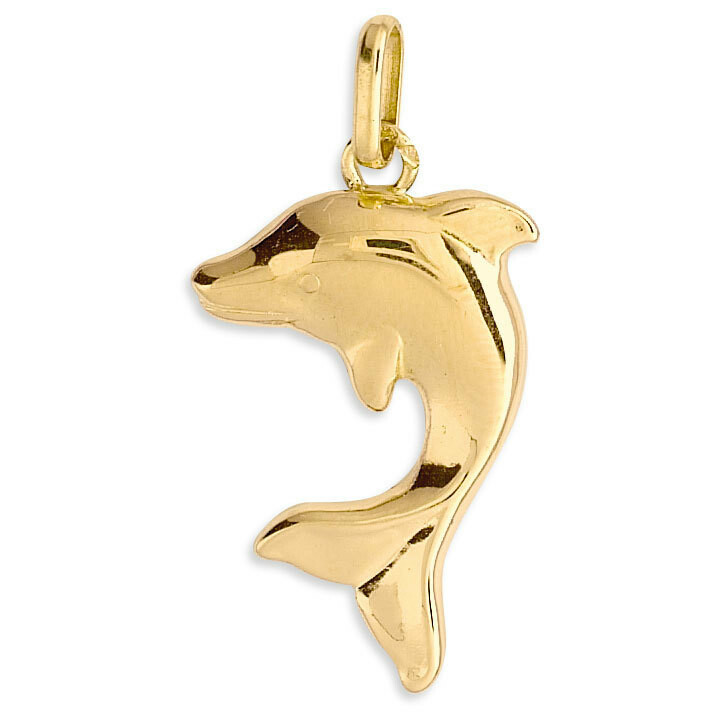 Photo de Pendentif dauphin - Or jaune 18ct