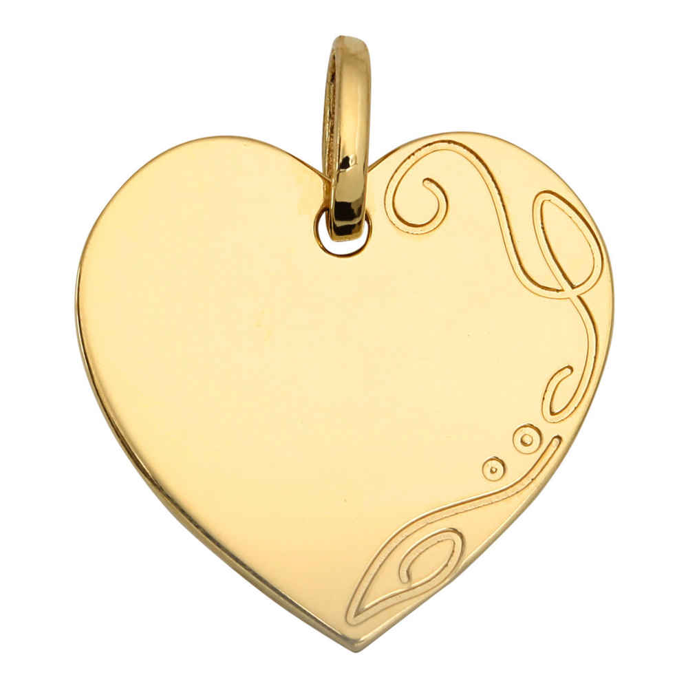 Photo de Médaille coeur - Or jaune 18ct