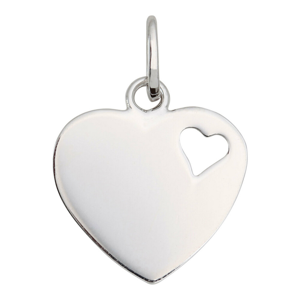 Photo de Pendentif Coeur ajouré - Or blanc 18ct