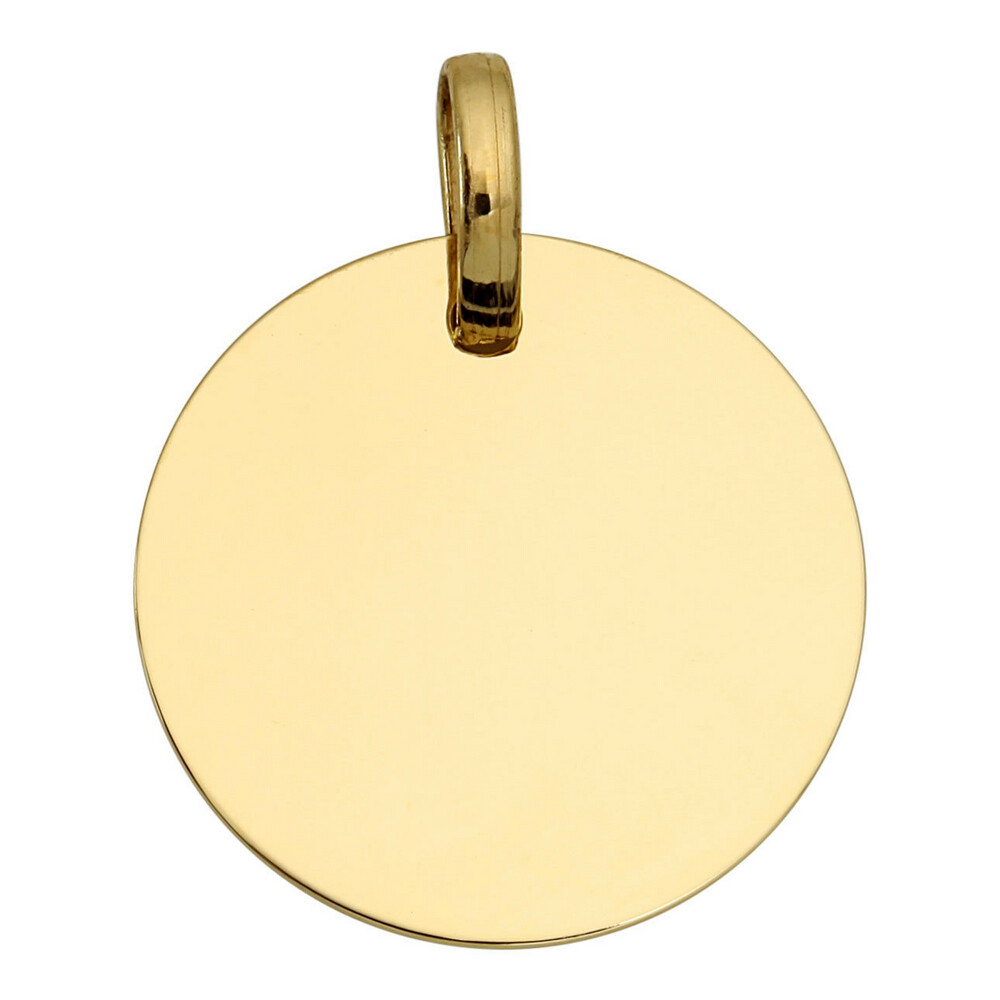 Photo de Pendentif médaille ronde - Or jaune 18ct