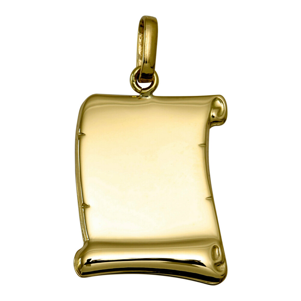 Photo de Pendentif parchemin - Or jaune 18ct
