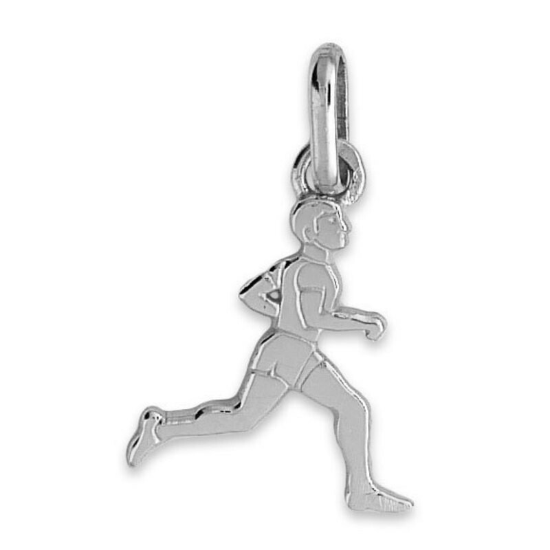 Photo de Pendentif coureur - Or blanc 9ct