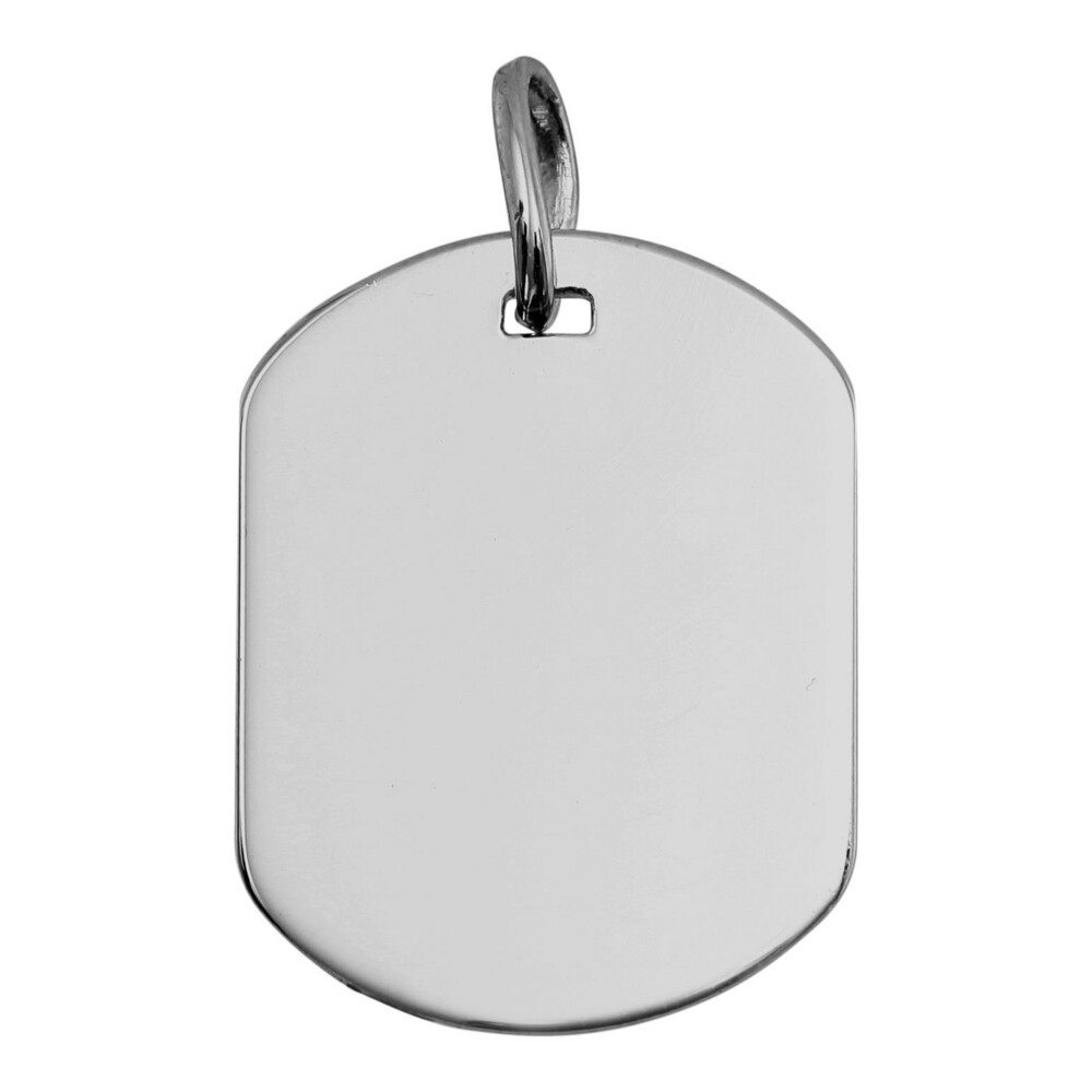 Photo de Pendentif plaque tonneau - Argent massif