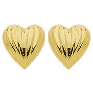 Photo de Boucles d'oreilles coeur - Vis - Or jaune 9ct