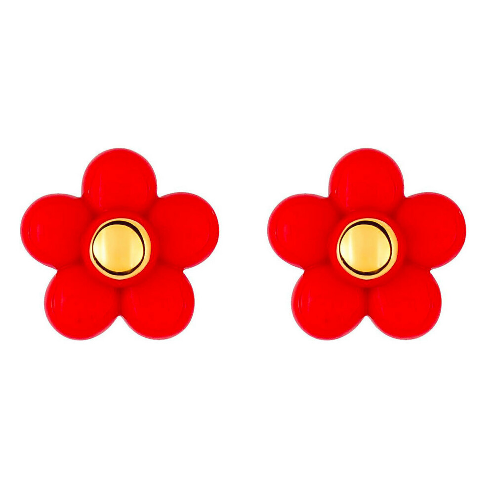Photo de Boucles d'oreilles fleurs - Vis - Or jaune 9ct