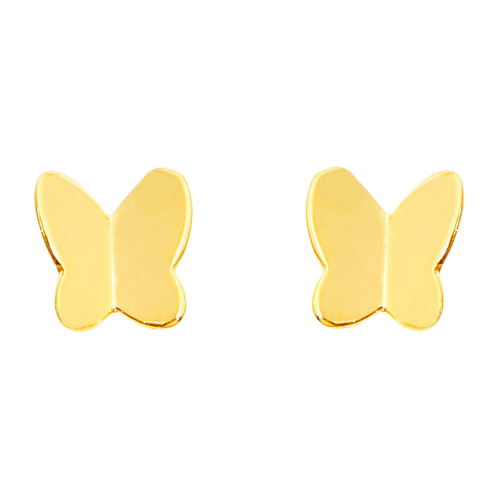 Photo de Boucles d'oreilles papillons - Vis - Or jaune 9ct