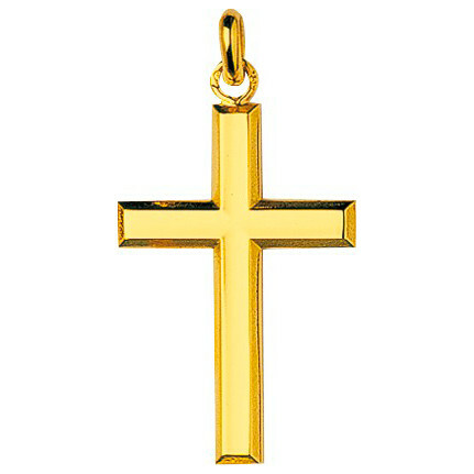 Photo de Croix personnalisée - Or jaune 18ct