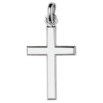 Photo de Croix personnalisée - Or blanc 18ct