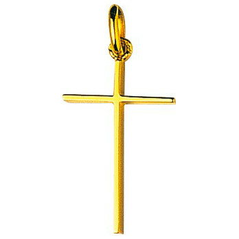 Photo de Croix fine - Or jaune 18ct