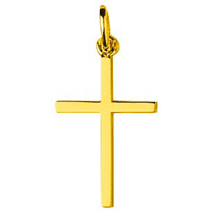 Photo de Croix fine - Or jaune 18ct
