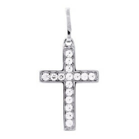 Photo de Croix oxyde - Or blanc 9ct