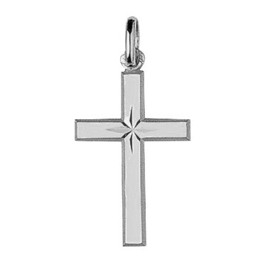 Photo de Croix étoilée personnalisée - Argent massif