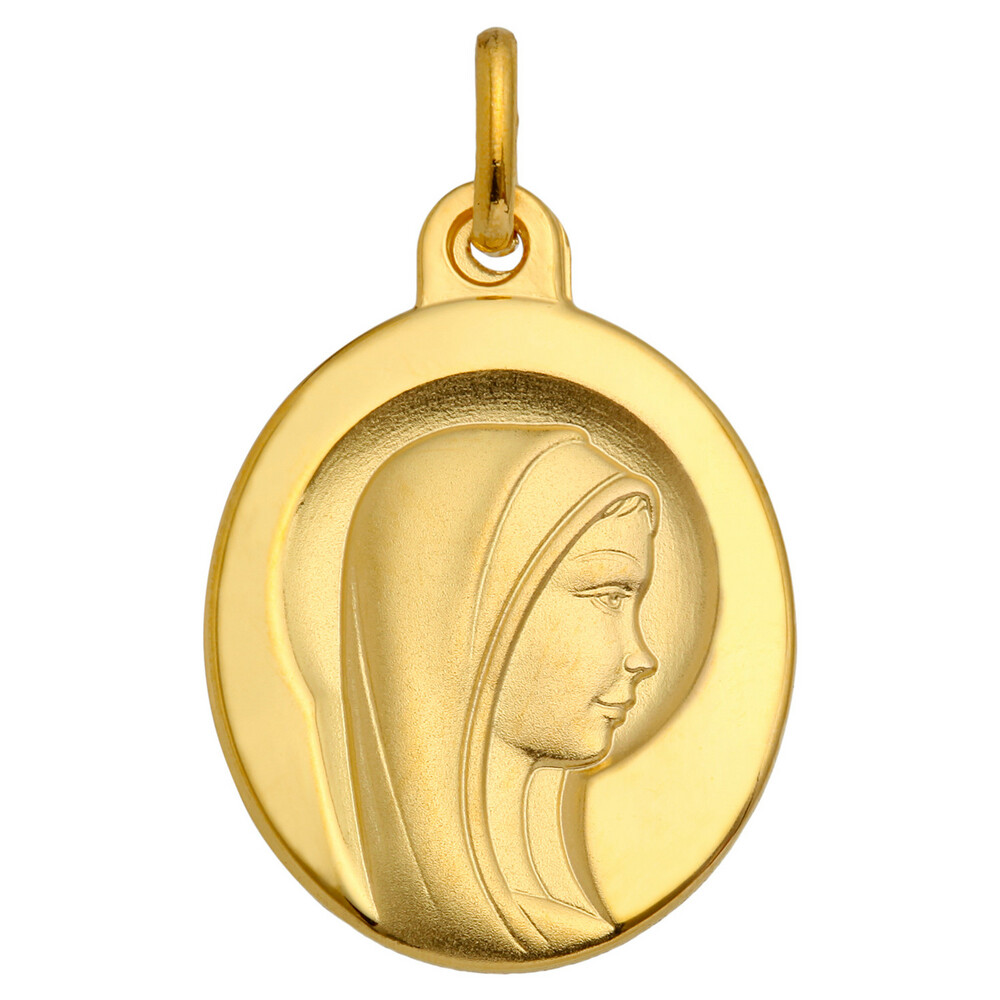 Photo de Médaille Vierge bienveillante - Or jaune 9ct