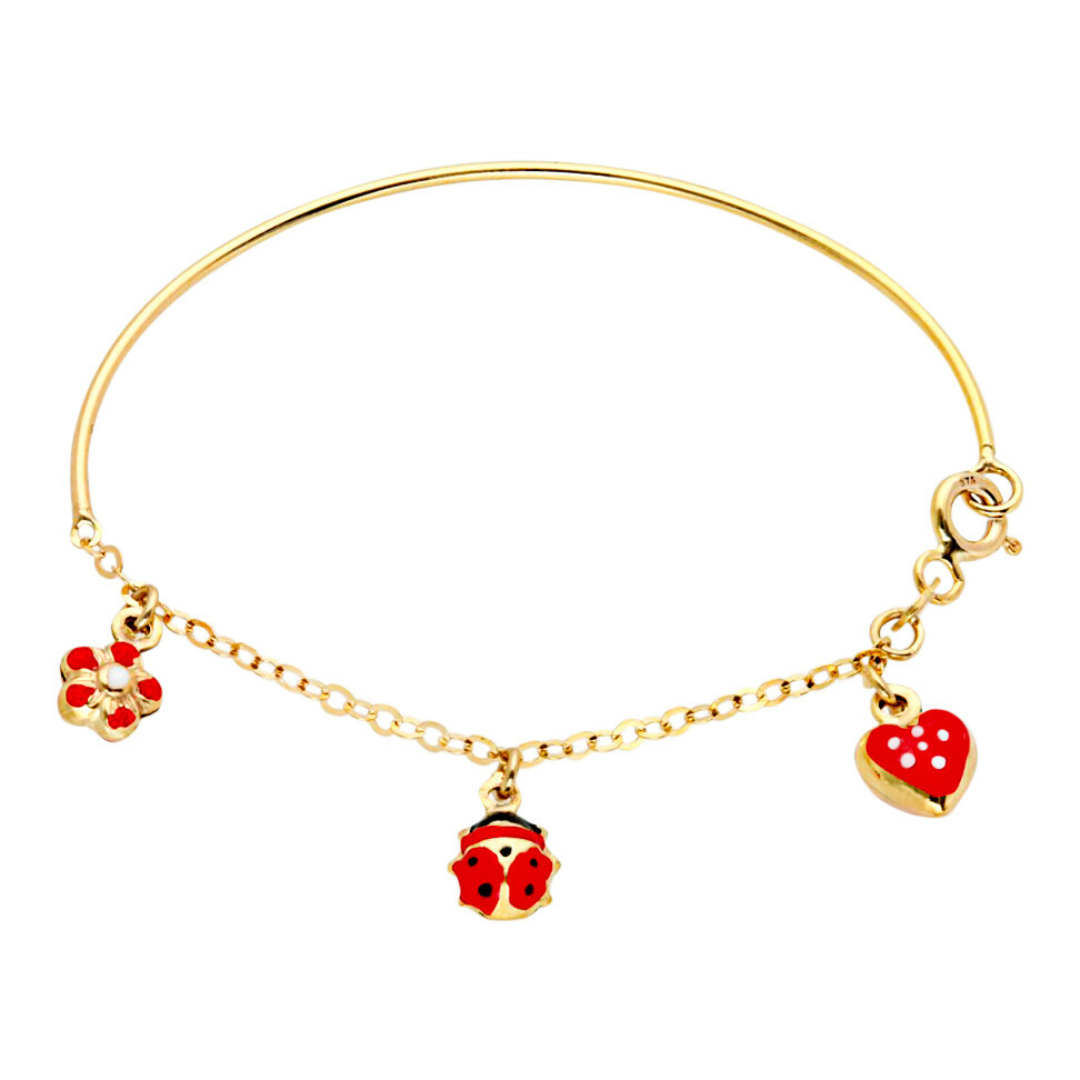 Photo de Jonc porte bonheur - Or jaune 9ct