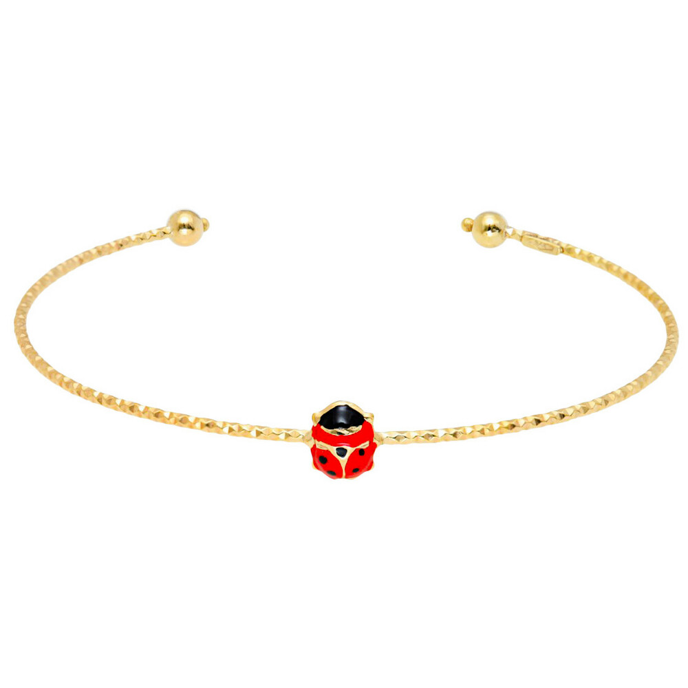 Photo de Jonc coccinelle - Or jaune 9ct