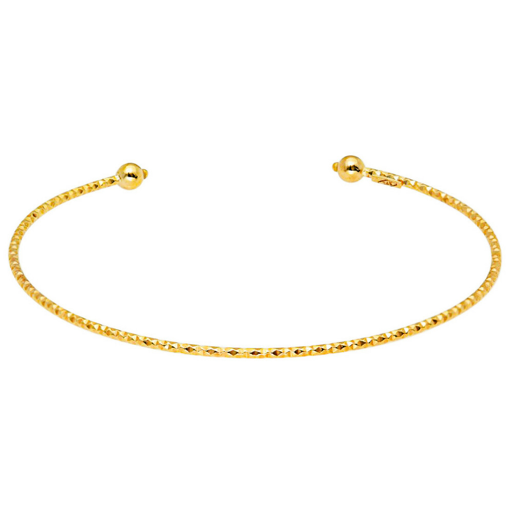 Photo de Jonc ciselé - Or jaune 9ct