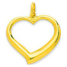 Photo de Pendentif coeur ajouré - Or jaune 18ct