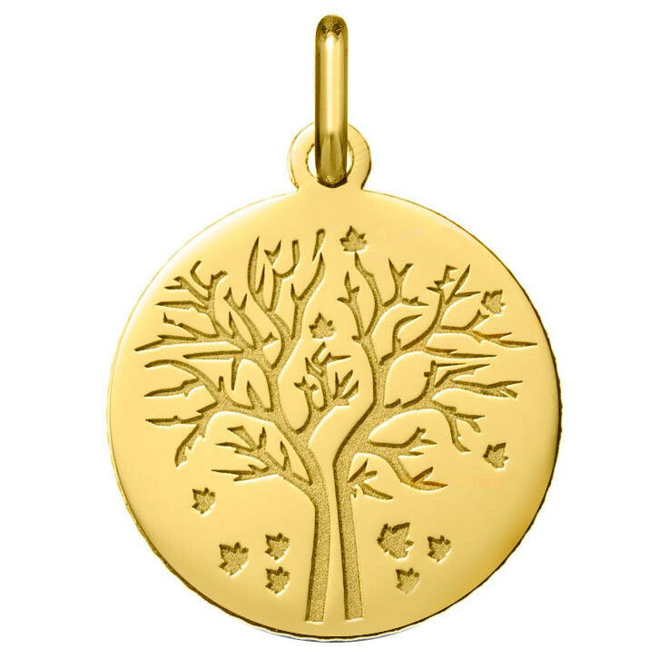 Photo de Médaille Arbre de vie - saison automne - Or jaune 18ct