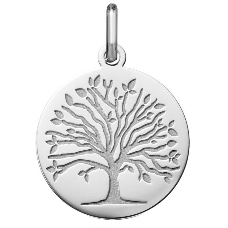 Photo de Médaille Arbre de vie - saison printemps - Or blanc 18ct
