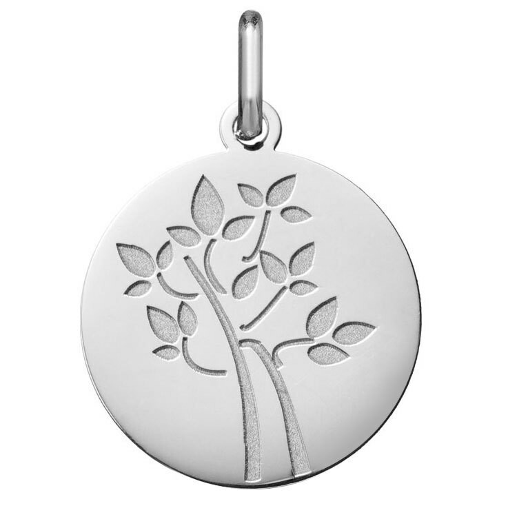 Photo de Médaille Arbre de vie naissant - Or blanc 18ct
