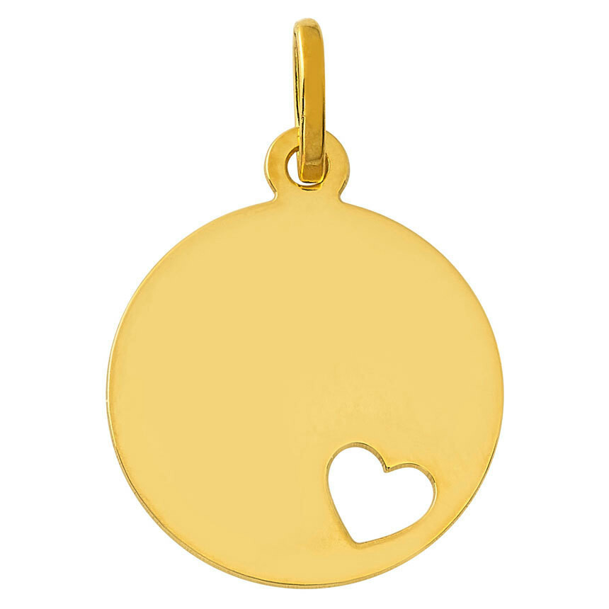 Photo de Médaille coeur ajouré - Or jaune 9ct
