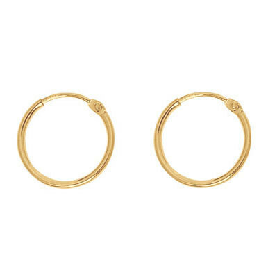 Photo de Boucles d'oreilles - créoles - Or jaune 9ct