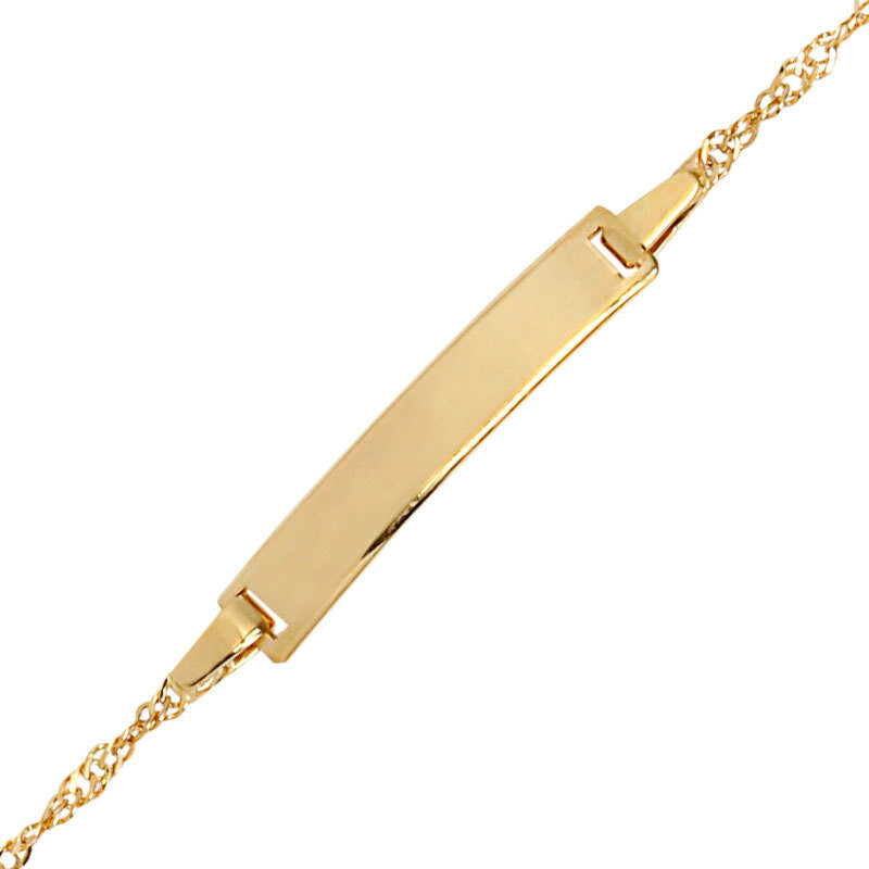 Photo de Gourmette bébé singapour - Or jaune 9ct