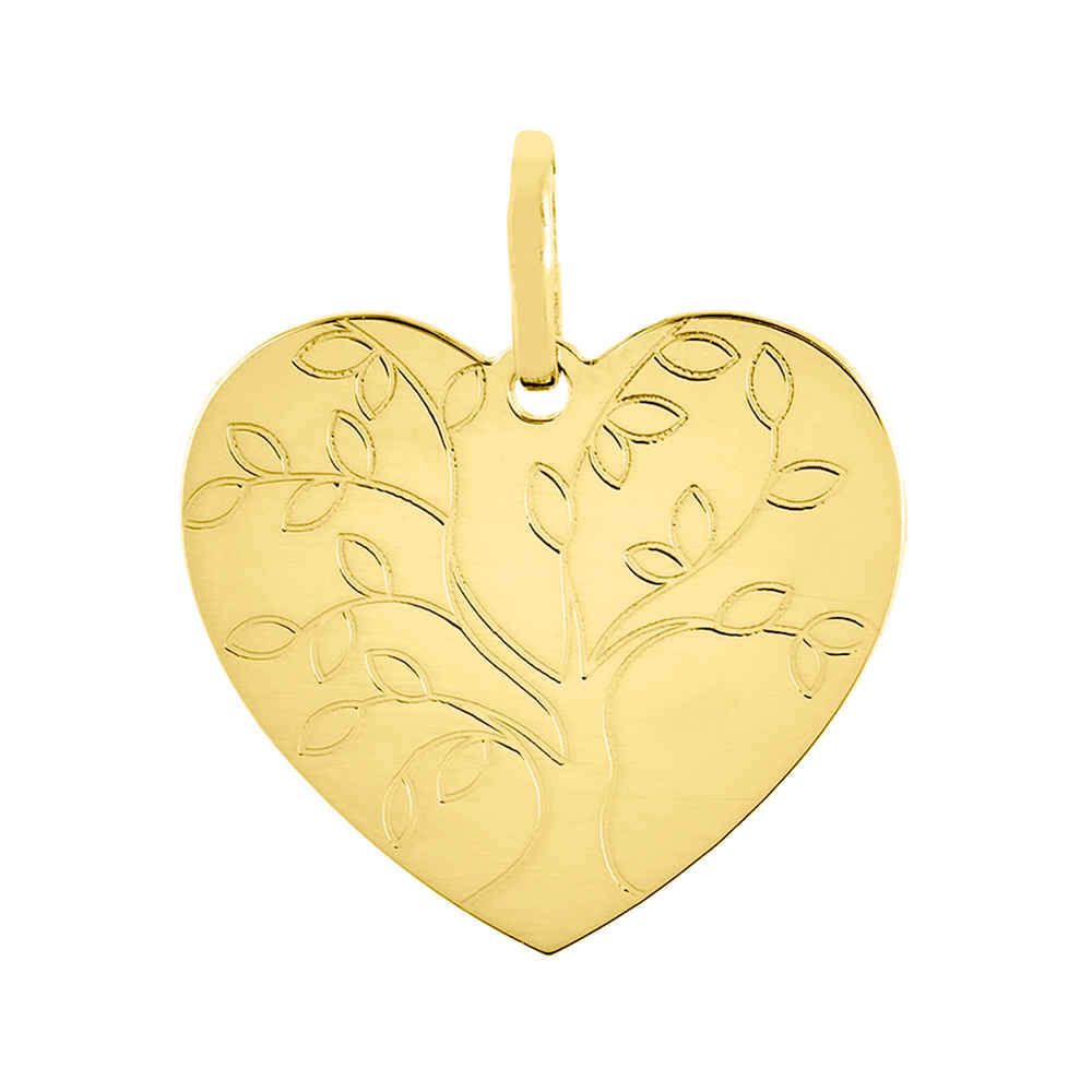 Photo de Pendentif coeur arbre de vie - Or jaune 18ct