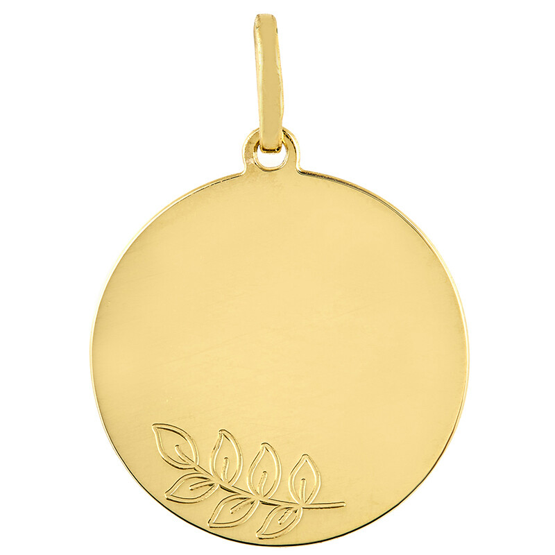 Photo de Médaille Laurier - Or jaune 18ct