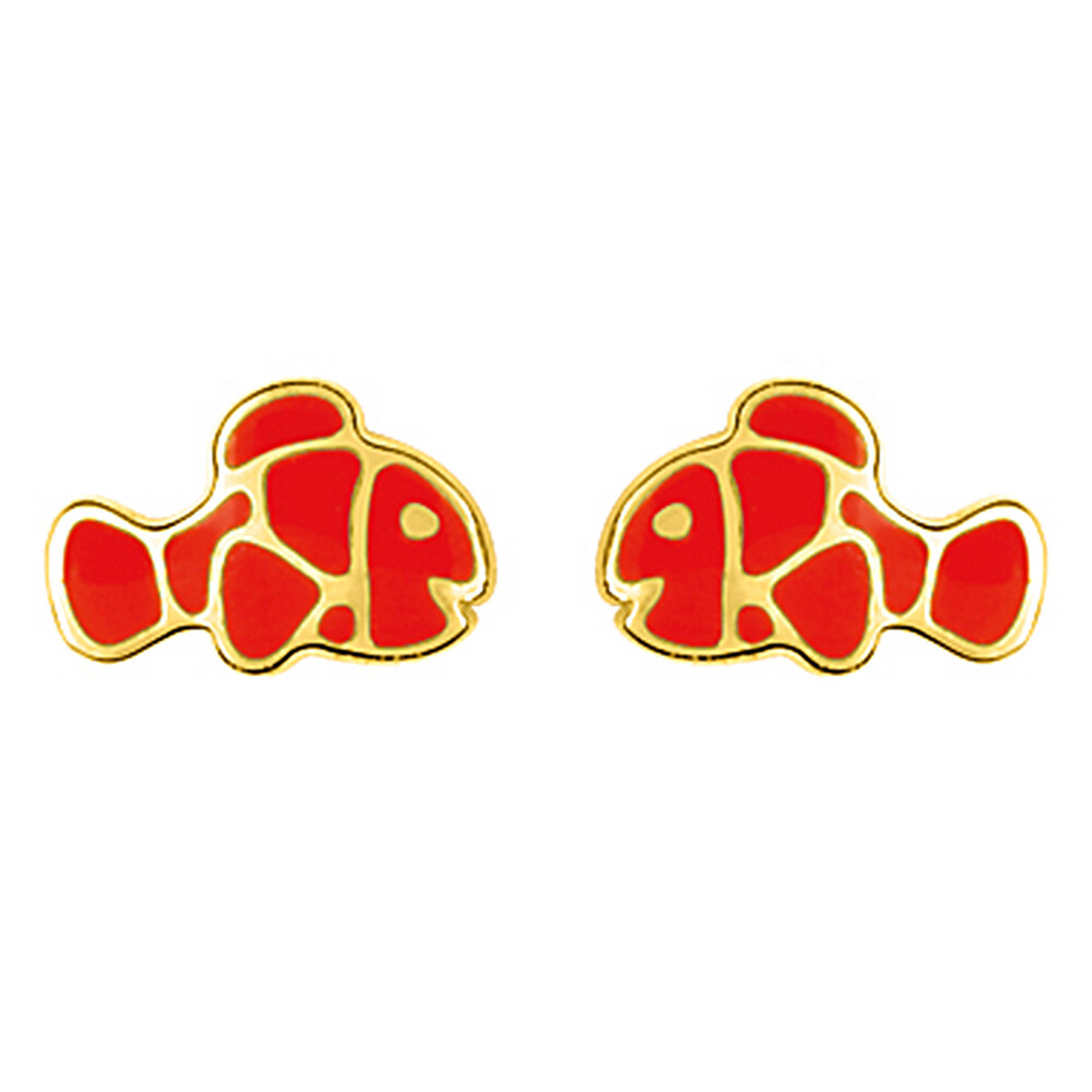 Photo de Boucles d'oreilles Poisson - Vis - Or jaune 9ct