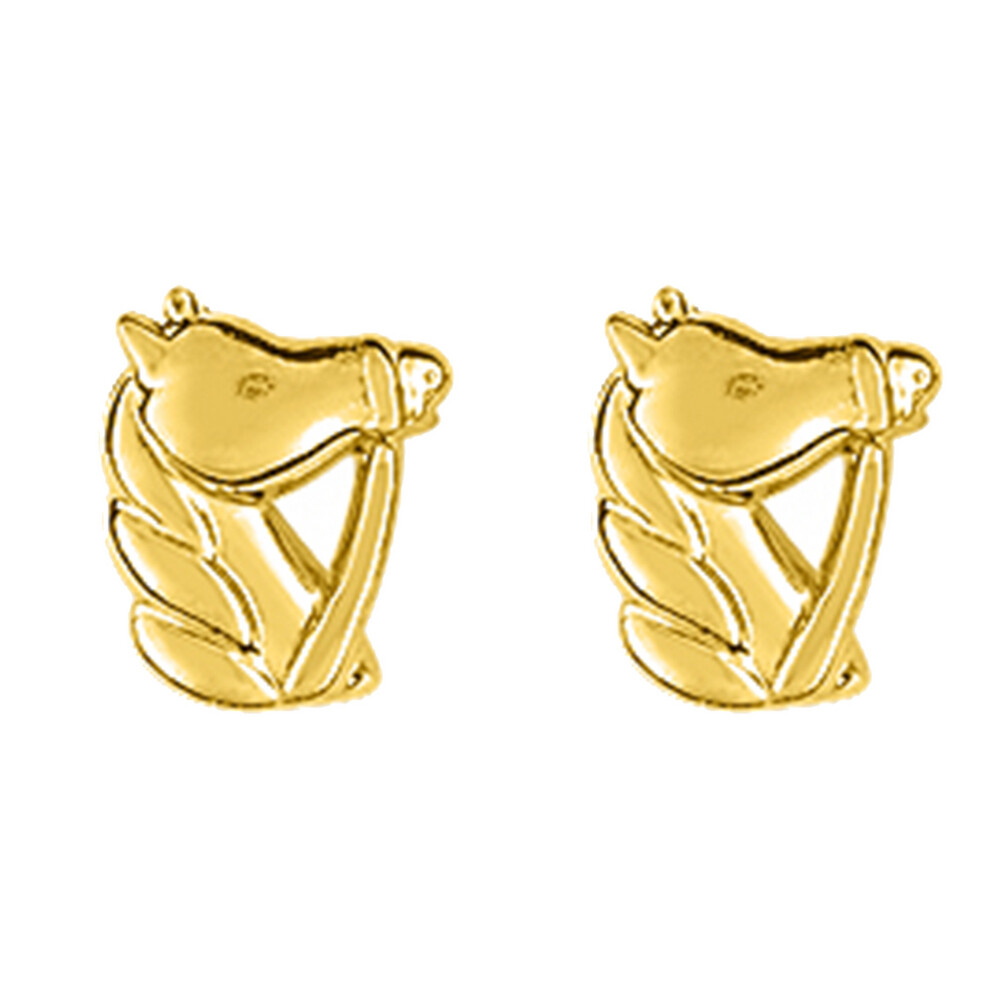 Photo de Boucles d'oreilles cheval - Vis - Or jaune 9ct
