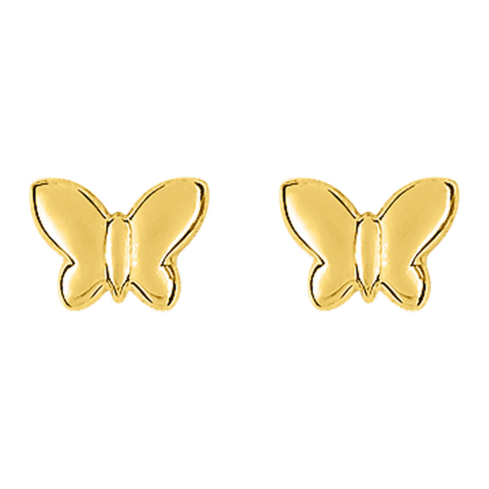 Photo de Boucles d'oreilles Papillons - Vis - Or jaune 9ct