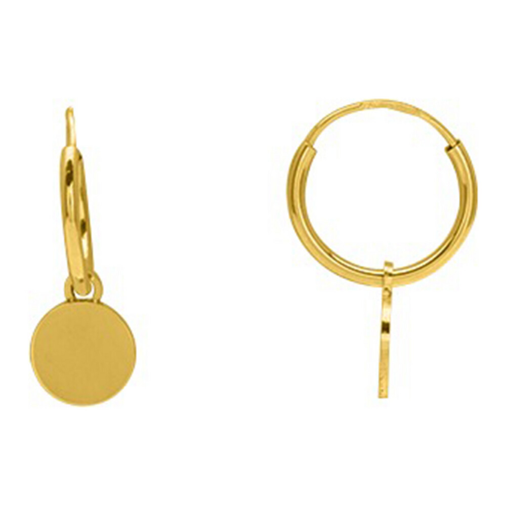 Photo de Boucles d'oreilles - créoles - Or jaune 9ct