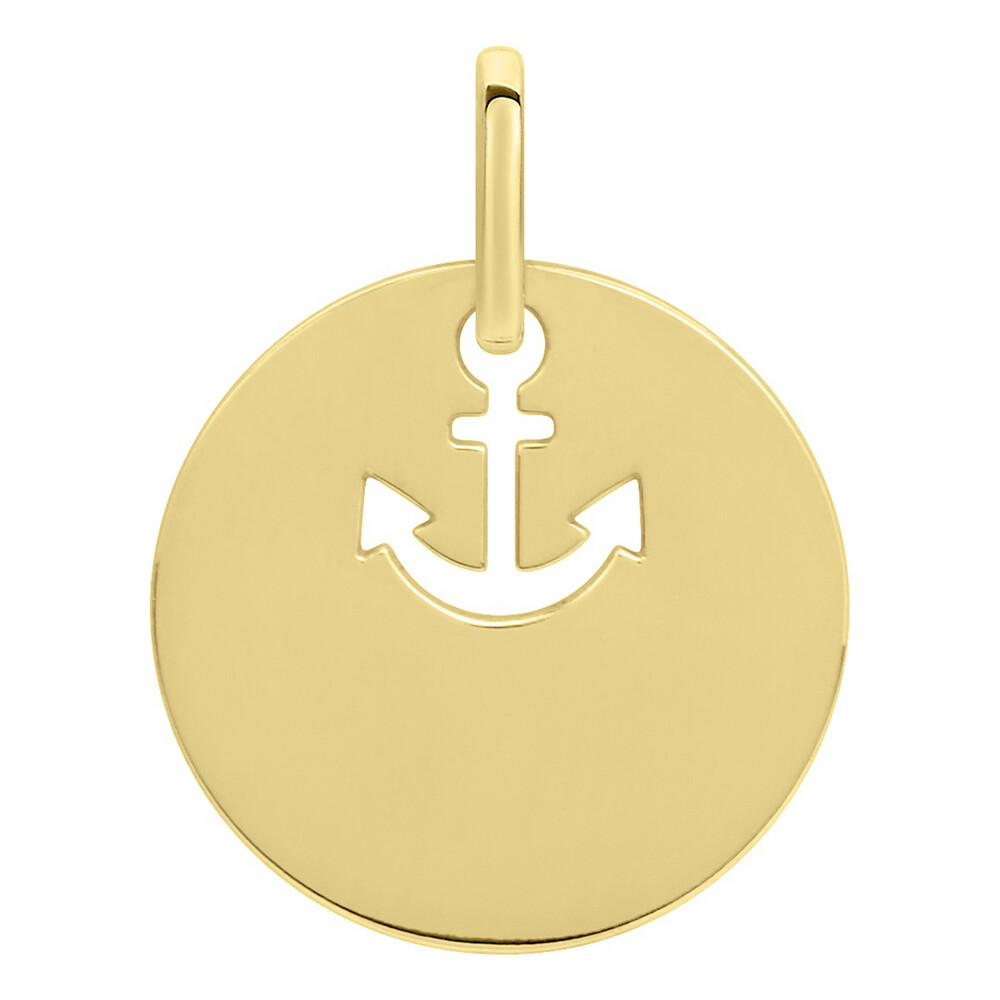 Photo de Médaille ancre ajourée - Or jaune 18ct