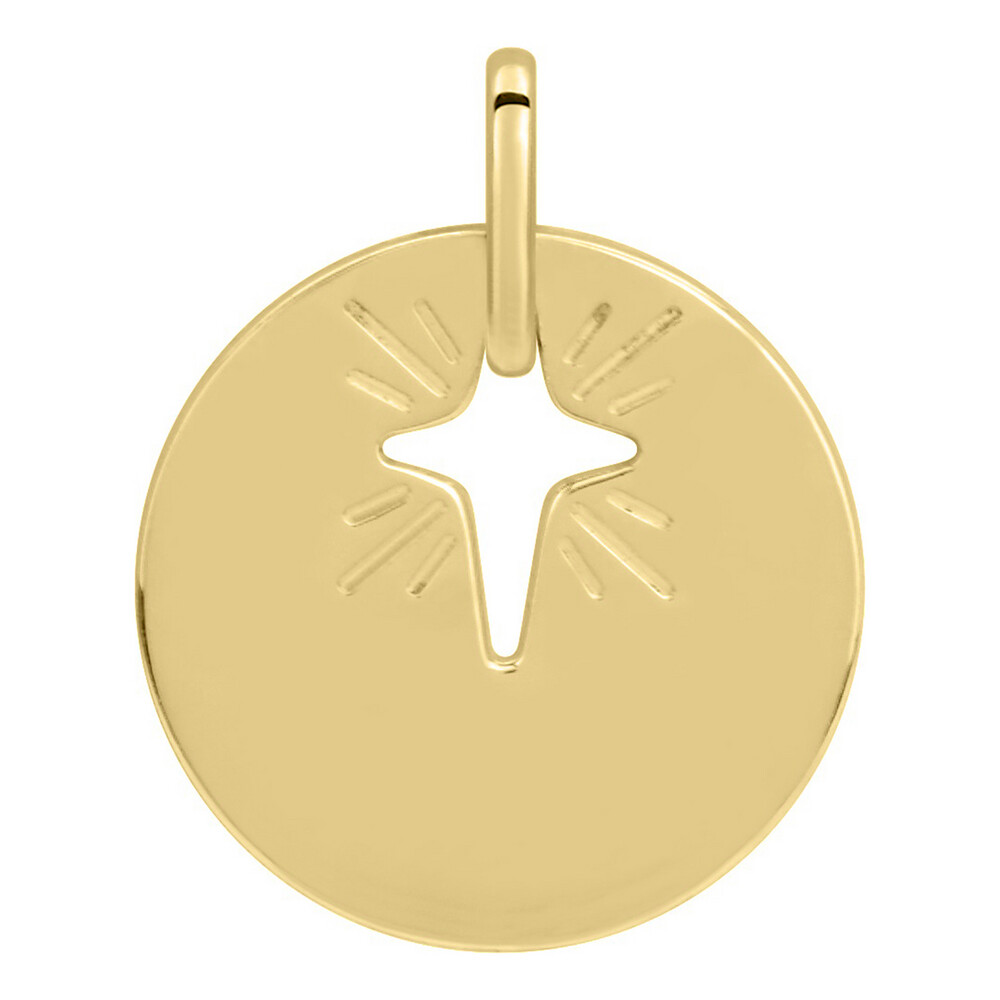 Photo de Médaille croix ajourée - Or jaune 18ct