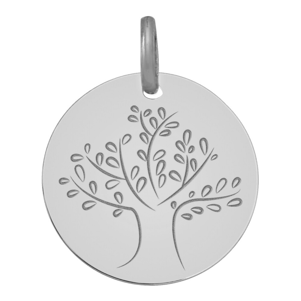 Photo de Médaille Arbre de vie magnifique - Or blanc 18ct