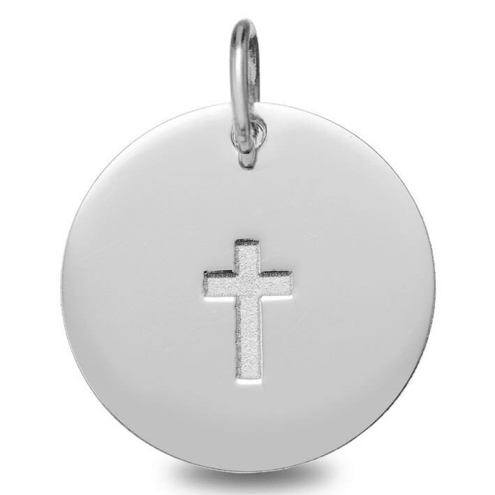 Photo de Médaille Croix - Or Blanc 9ct