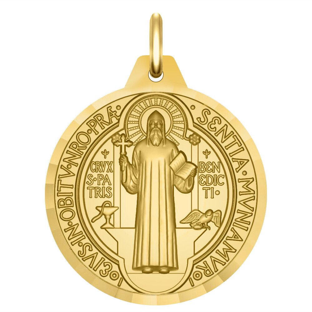 Photo de Médaille Saint Benoit  - Or jaune 18ct