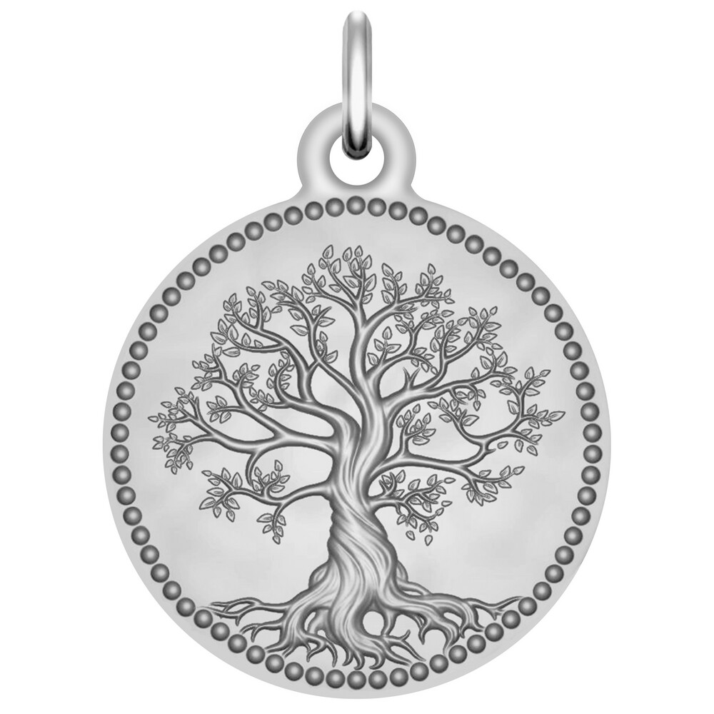 Photo de Médaille Arbre de vie Perlées - Argent massif